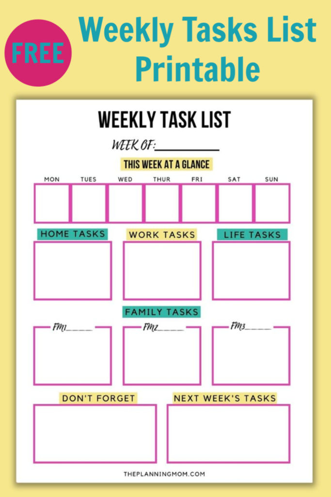How to Create a Weekly Tasks List (Stop and Stay Organized