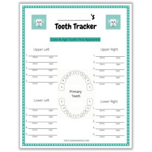 How to Track Your Child's Teeth - The Planning Mom